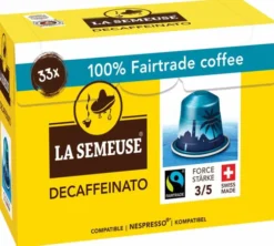 33 capsules compatibles Nespresso* Original Decaffeinato - Fairtrade - LA SEMEUSE