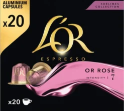 20 capsules compatibles Nespresso* Original Espresso Or Rose - L'OR ESPRESSO