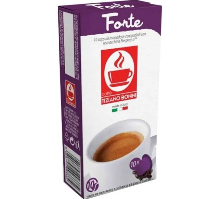 10 capsules compatibles Nespresso* Original Forte - BONINI