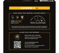 240 capsules compatibles Nespresso* Original Espresso Lungo n°6 - CARTE NOIRE