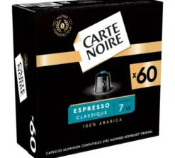 60 capsules compatibles Nespresso* Original - Espresso Classique n°7 - CARTE NOIRE