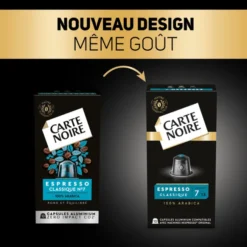 60 capsules compatibles Nespresso* Original - Espresso Classique n°7 - CARTE NOIRE