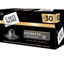 30 capsules compatibles Nespresso* Original - Ristretto Puissant N°12 - CARTE NOIRE