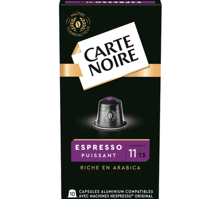 100 capsules compatibles Nespresso* Original Espresso puissant N°11 - CARTE NOIRE