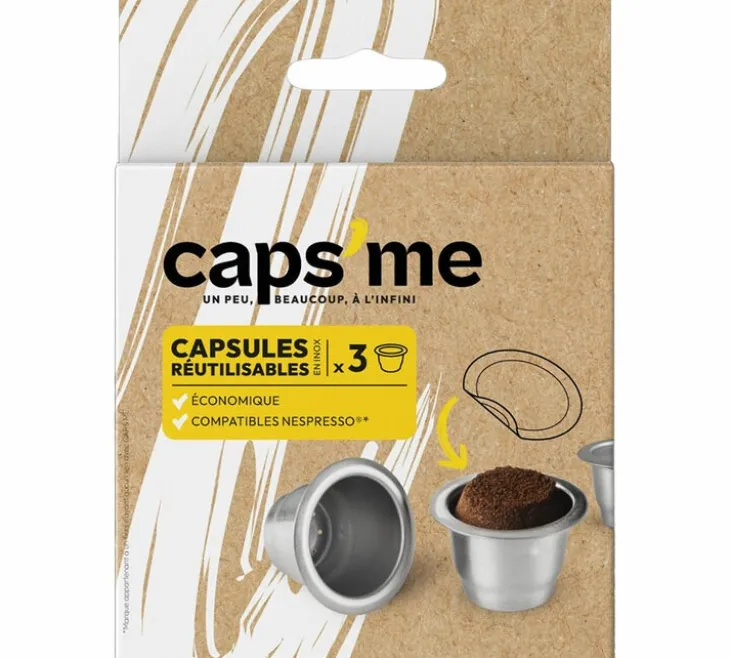 3 Capsules compatibles Nespresso* Original rechargeables - CAPS ME