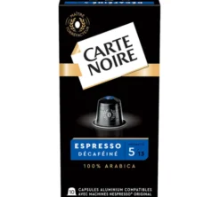 10 capsules compatibles Nespresso* Original Espresso Décaféiné - CARTE NOIRE