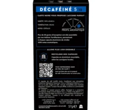 10 capsules compatibles Nespresso* Original Espresso Décaféiné - CARTE NOIRE