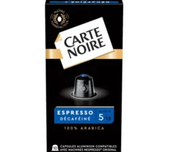 30 capsules compatibles Nespresso* Original Espresso Décaféiné - CARTE NOIRE