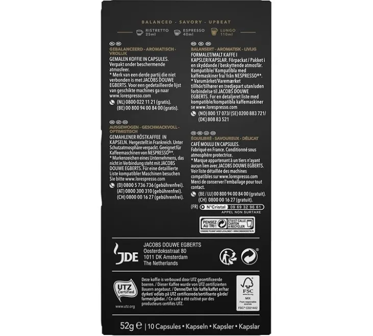 50 capsules compatibles Nespresso* Original Lungo Mattinata - L'OR ESPRESSO