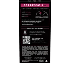 10 capsules compatibles Nespresso* Original Espresso Intense n°9 - CARTE NOIRE