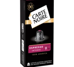 10 capsules compatibles Nespresso* Original Espresso Intense n°9 - CARTE NOIRE