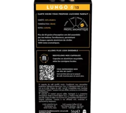 50 capsules compatibles Nespresso* Original Espresso Lungo n°6 - CARTE NOIRE