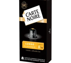 50 capsules compatibles Nespresso* Original Espresso Lungo n°6 - CARTE NOIRE