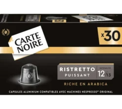 240 capsules compatibles Nespresso* Original Ristretto Puissant n°12 - CARTE NOIRE