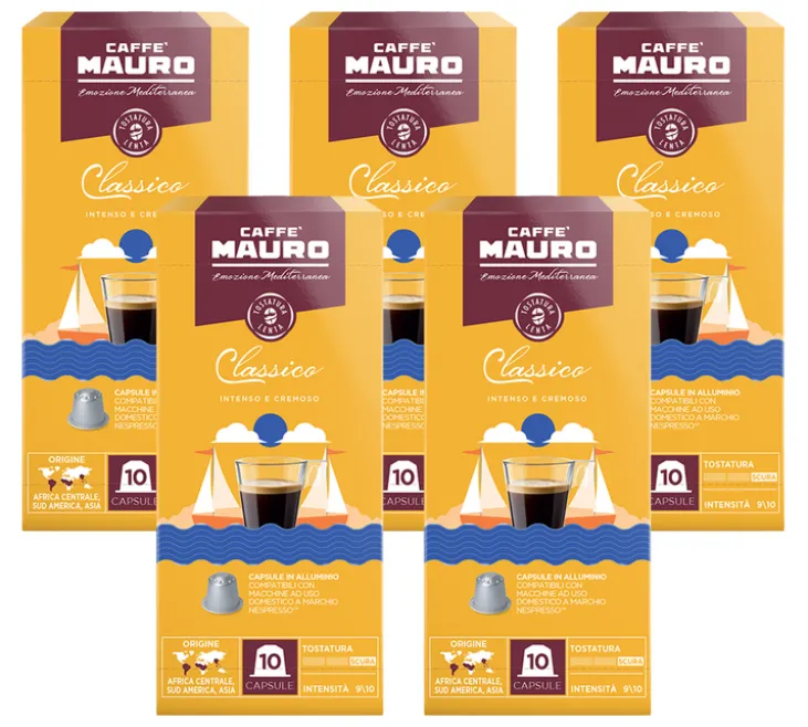 50 capsules compatibles Nespresso* Original Classico- CAFFE MAURO