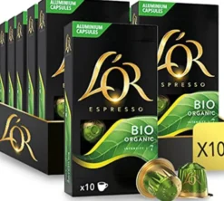 100 capsules compatibles Nespresso* Original Organic Bio - L'OR ESPRESSO