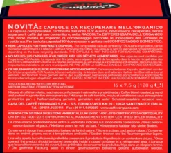 16 Capsules compostables compatibles A Modo Mio Lavazza Cremoso - CAFFE VERGNANO