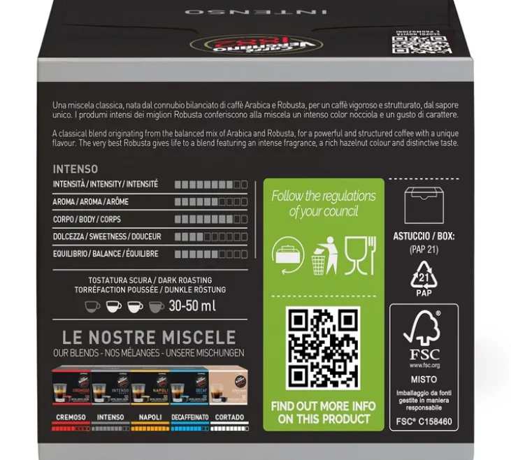 12 Capsules Vergnano Intenso pour Nescafe® Dolce Gusto® - CAFFE VERGNANO