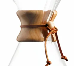 Collier en bois CHEMEX avec corde en cuir