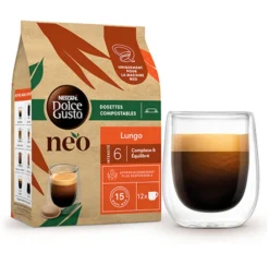 72 Dosettes Dolce Gusto Neo - Café Lungo