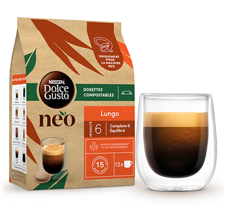 72 Dosettes Dolce Gusto Neo - Café Lungo