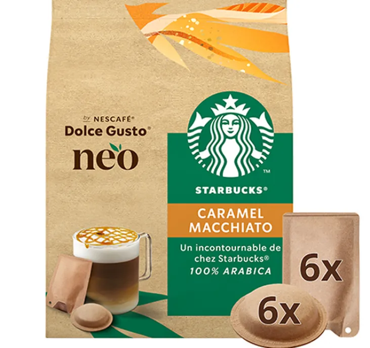 12 Dosettes Dolce Gusto Neo - Caramel Macchiato Starbucks ® ( 6 boissons )