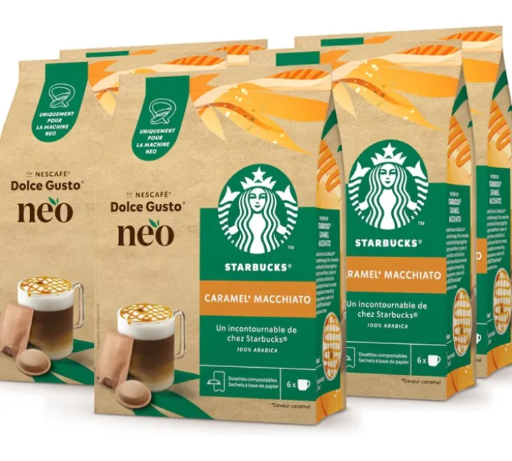 60 Dosettes Dolce Gusto Neo - Caramel Macchiato Starbucks ® ( 30 boissons )