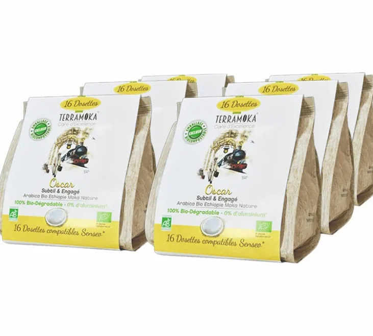 80 dosettes senseo compatibles Oscar BIO - Terramoka