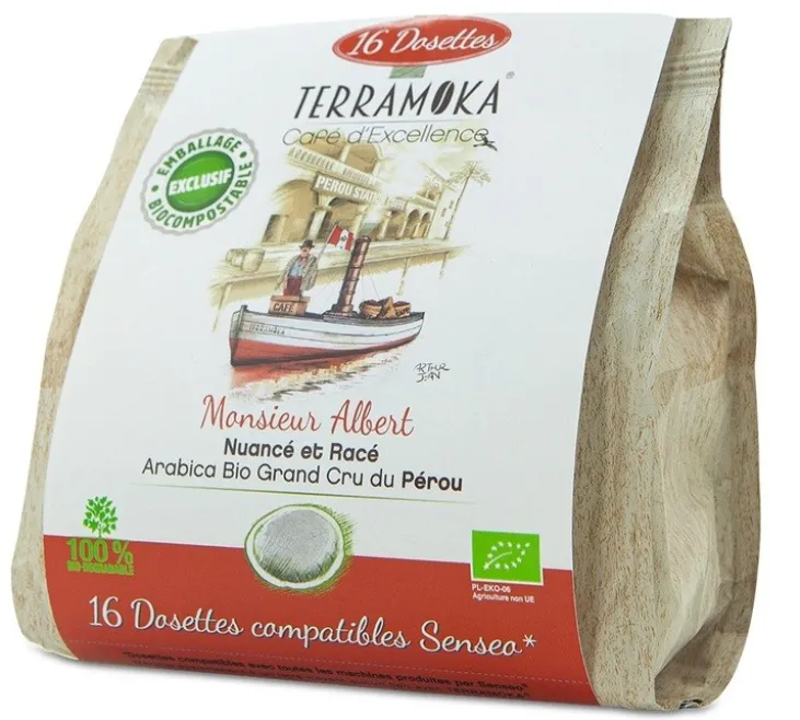 16 dosettes souples Monsieur Albert Bio - TERRAMOKA