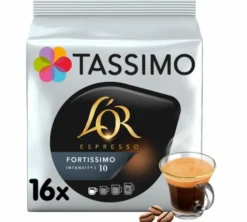 16 dosettes Tassimo - L'Or Espresso Fortissimo - TASSIMO