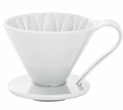 Dripper CAFEC Arita Flower blanc en porcelaine pour 4 tasses