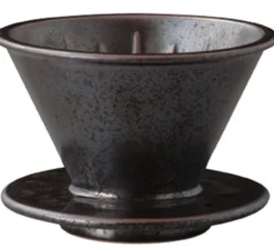 Dripper conique KINTO SCS-S01 en porcelaine noire 1 à 2 tasses