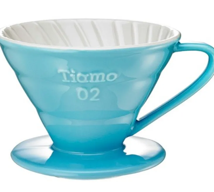 Dripper TIAMO V02 en bleu clair 4 tasses