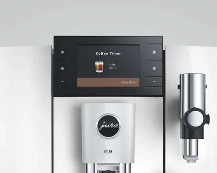 Expresso Broyeur JURA - E8 Piano White (ED) Smart Connect Offert