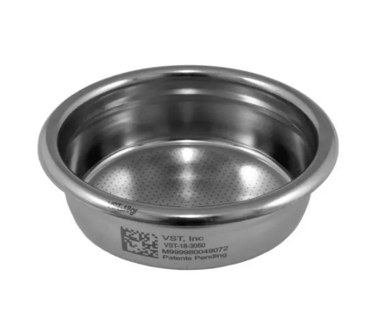 Filtre simple 2 tasses VST Haute Précision 22g Ridged 58mm pour Bottomless