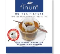 100 filtres à thé avec Stick - Finum