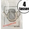 Filtre à thé 100% coton 9cm - 4 tasses