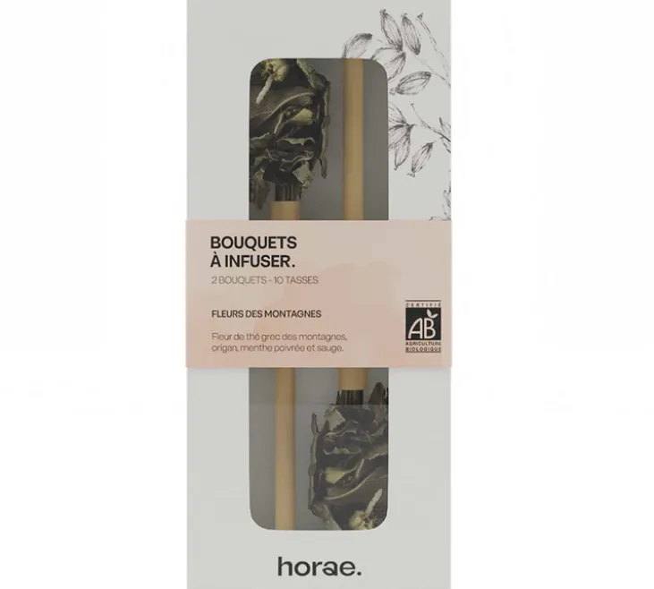 Fleurs de Thé à Infuser Fleurs des Montagnes Bio - 2 bouquets (10 tasses) - HORAE