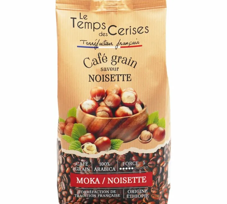 900 g - Café en grain - aromatisé Noisette - Le Temps des Cerises