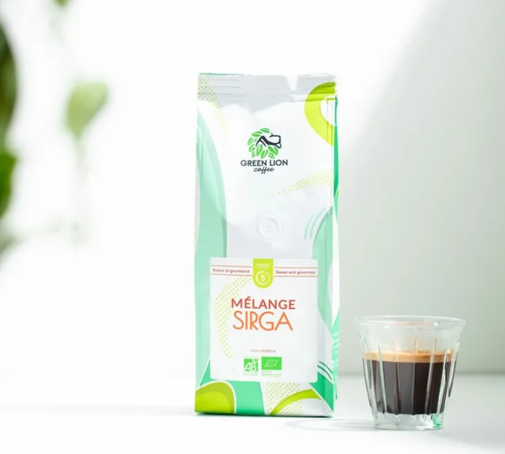 250 g - Café en grain - Le Mélange Sirga Bio - GREEN LION COFFEE