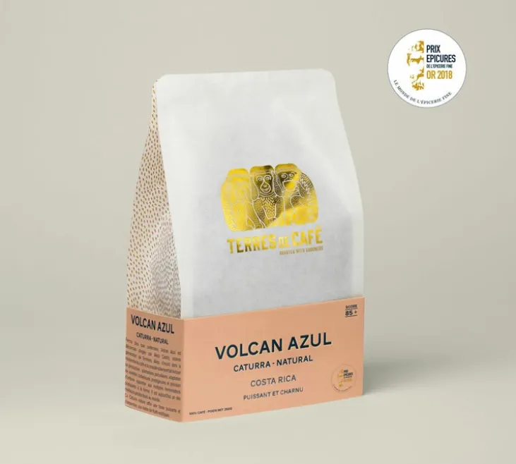 250 g - Café en grain - Volcan Azul Caturra - TERRES DE CAFÉ