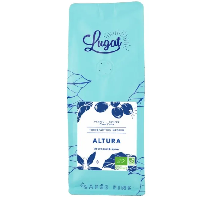 250 g - Café moulu - Pérou Altura Bio pour cafetière italienne - LUGAT