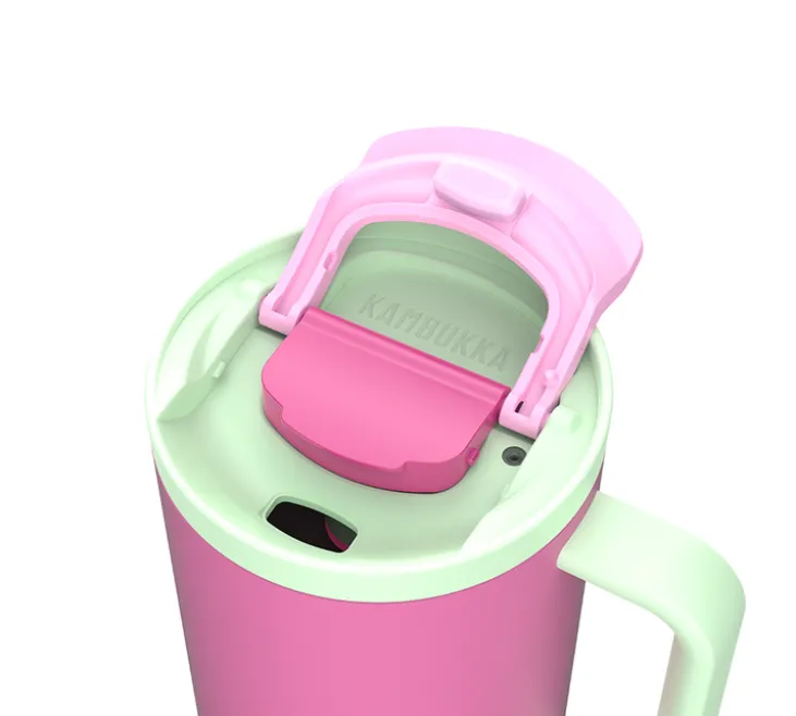 Gourde isotherme avec paille Rio Bubblegum Mint - 95 cl - KAMBUKKA