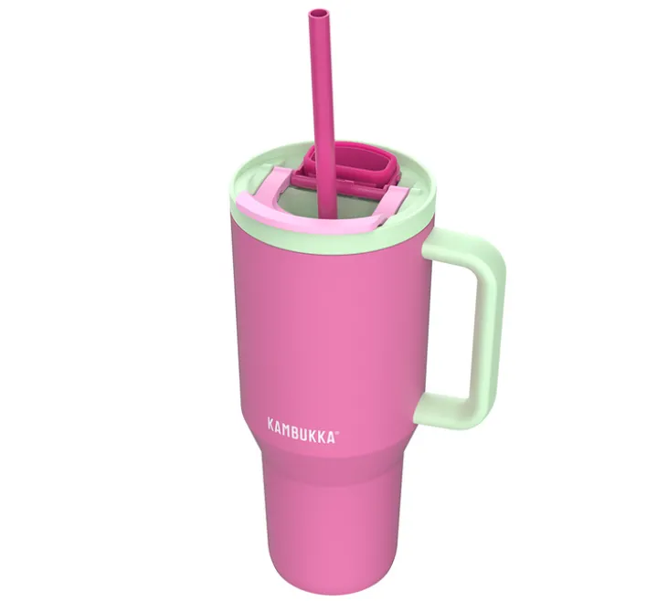 Gourde isotherme avec paille Rio Bubblegum Mint - 95 cl - KAMBUKKA