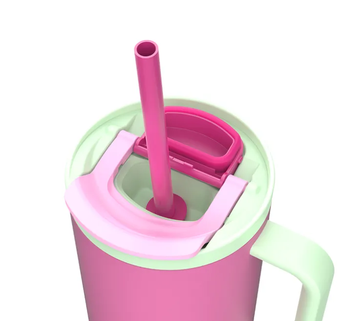 Gourde isotherme avec paille Rio Bubblegum Mint - 95 cl - KAMBUKKA