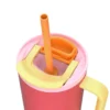 Gourde isotherme avec paille Rio Pink papaya - 95 cl - KAMBUKKA