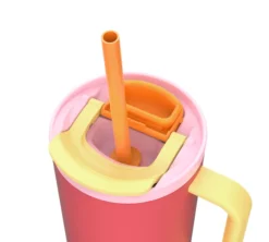 Gourde isotherme avec paille Rio Pink papaya - 95 cl - KAMBUKKA