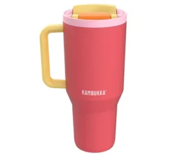Gourde isotherme avec paille Rio Pink papaya - 95 cl - KAMBUKKA