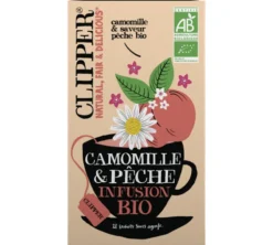 Infusion Camomille Pêche Bio - 20 sachets - CLIPPER