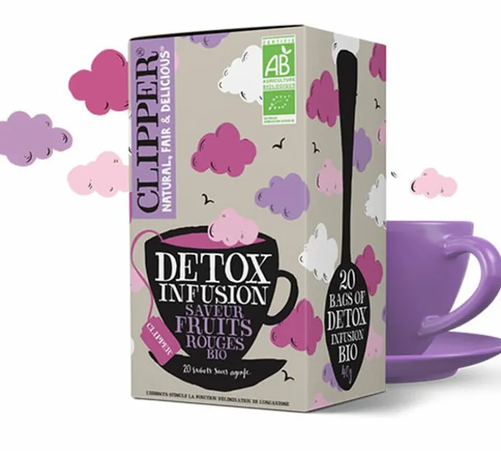 Infusion Détox Fruits Rouges Bio - 20 sachets - CLIPPER